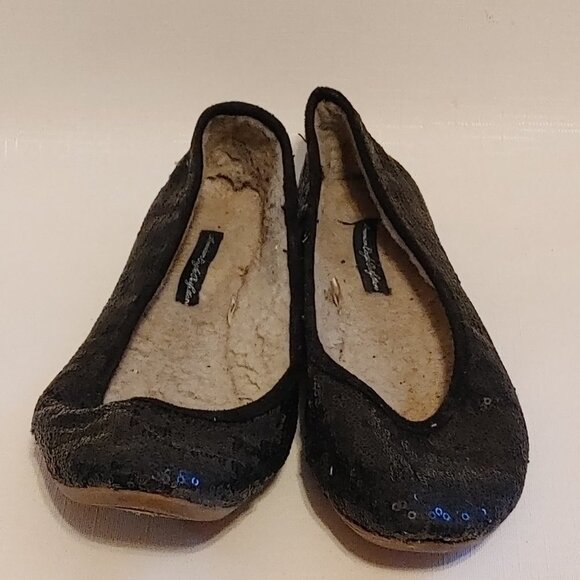 AMERICAN EAGLE SEQUIN Ballet Flats Women's Size 8 Sherpa lined - Picture 4 of 5
